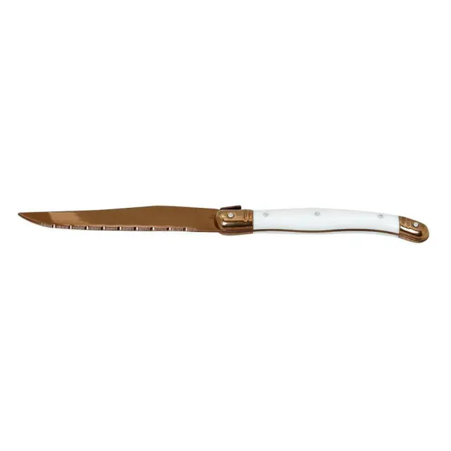 Μαχαίρι Steak Antique Cut Λευκή Λαβή 1,5mm 23cm Espiel STK109K12