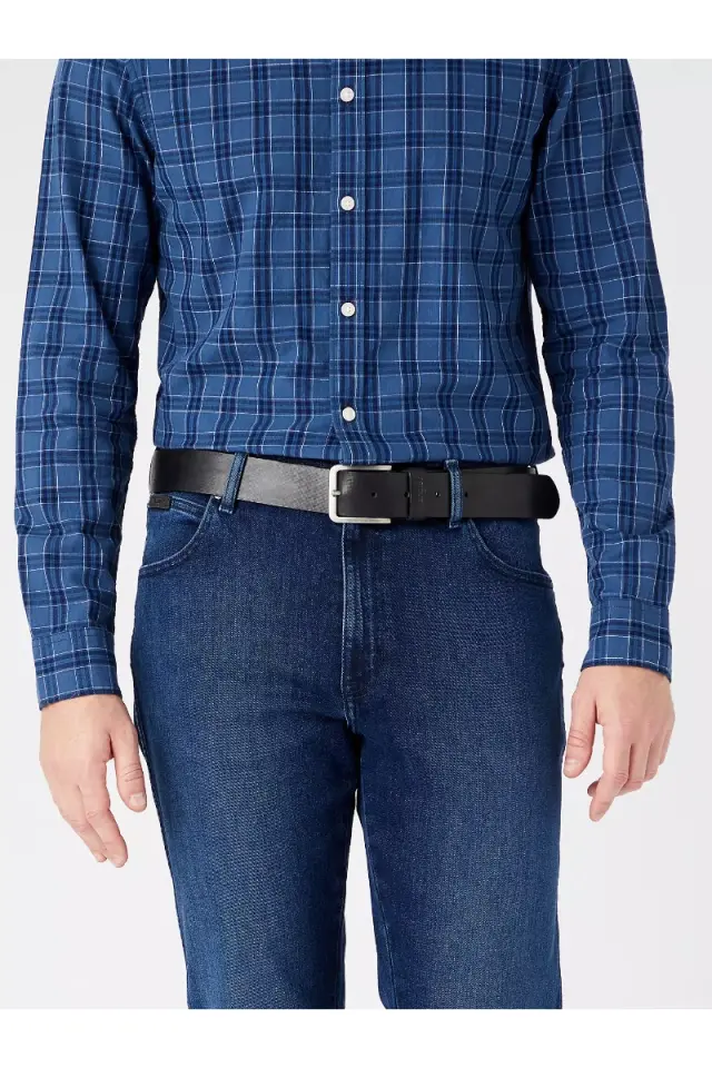 Wrangler STRUCTURED BELT W0F1U1100 Δερμάτινη Ζώνη - Black - 105 3