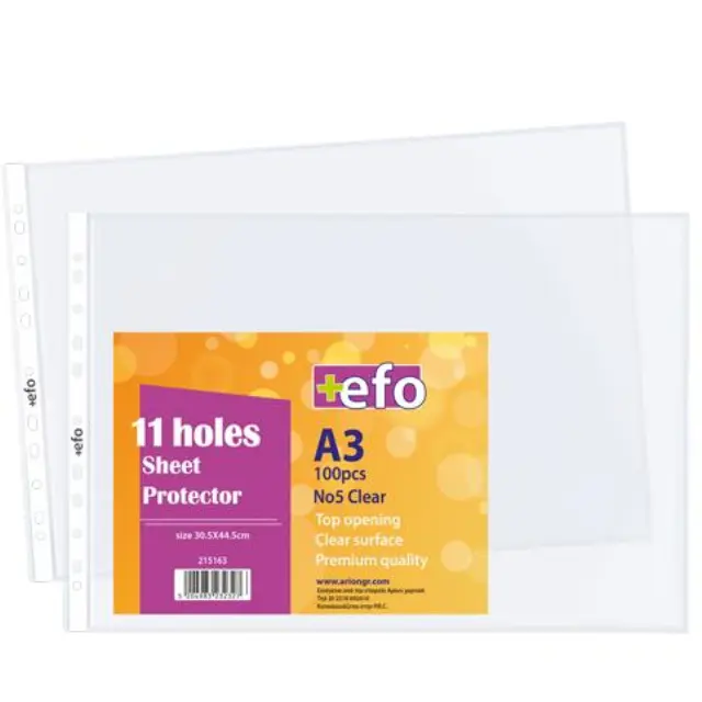 Ζελατίνες με Τρύπες +Efo Α3 Νο5 Clear 100τεμ