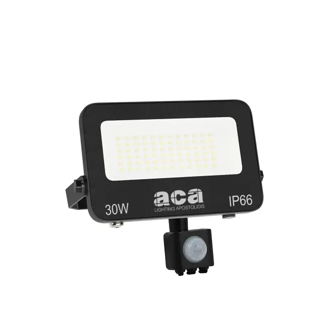 ΠΡΟΒΟΛΕΑΣ LED SMD ΜΑΥΡΟΣ ΜΕ ΑΙΣΘΗΤΗΡΑ 30W 3CCT 3000LM 185-260V RA>80 IP66 / N30CCTS
