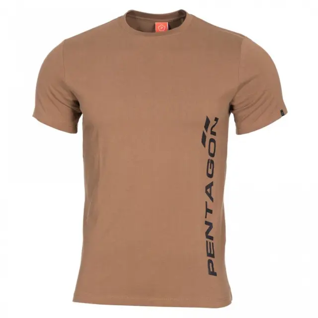 Pentagon Ageron ''Vertical'' T-Shirt-Μπλουζάκι Μακό για Τακτική - Καθημερινή Χρήση - 03-Coyote-Καφέ