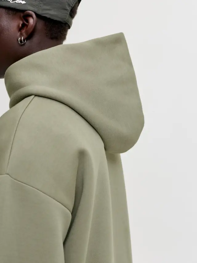 JJEBARRON SWEAT HOOD NOOS - Vetiver 2