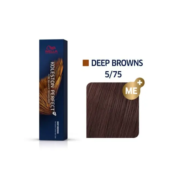 Wella Professionals Koleston Perfect Me+ Deep Browns 60ml | Απόχρωση 5/75 Καστανό Ανοιχτό Καφέ Μαονί