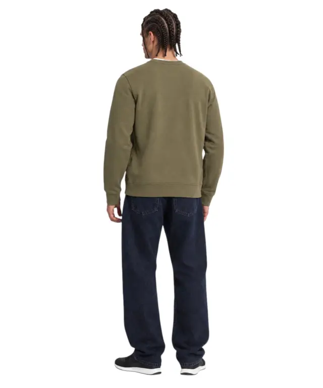 Calvin Klein - Ανδρική Μακρυμάνικη Φούτερ 350Terry Monogram Crewneck LV04RG275G-LI1 Λαδί - S 3