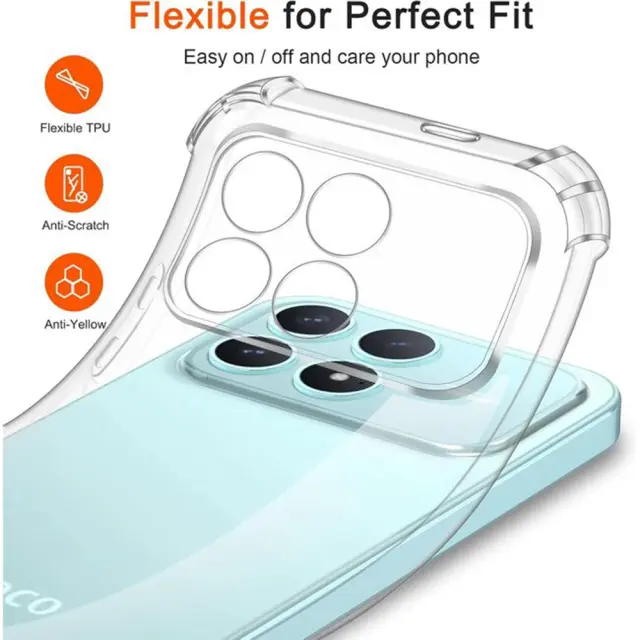 Techsuit - Shockproof Clear Silicone - Xiaomi Poco F8 Ultra - Clear 2