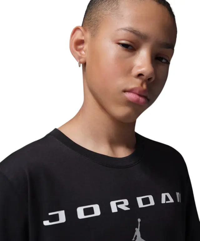 Jordan - Παιδική Μπλούζα T-Shirt Graphic Tee 95G110-023 Μαύρο - 10 ετών 3