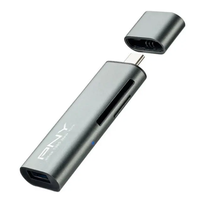 USB-C card reader για κάρτες MicroSD & SD, με υποδοχή USB A.