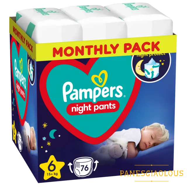 Πάνες Pampers Night Pants Monthly Pack Νο6 (15+kg) 76τμχ