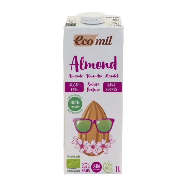 ECOMIL Protein Βιολογικό Ρόφημα Αμυγδάλου Χωρίς Ζάχαρα, 1L