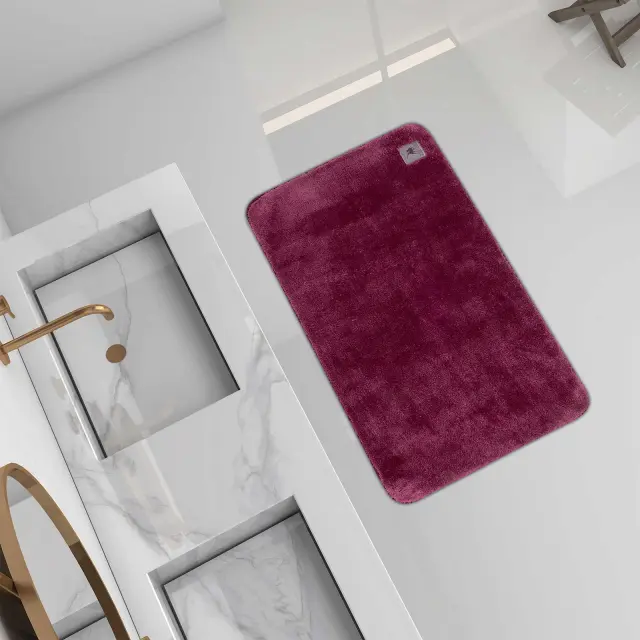 Πατάκι Μπάνιου 60x90 Essential Greenwich Polo Club 3114 Bordeaux 100% Πολυέστερ 2