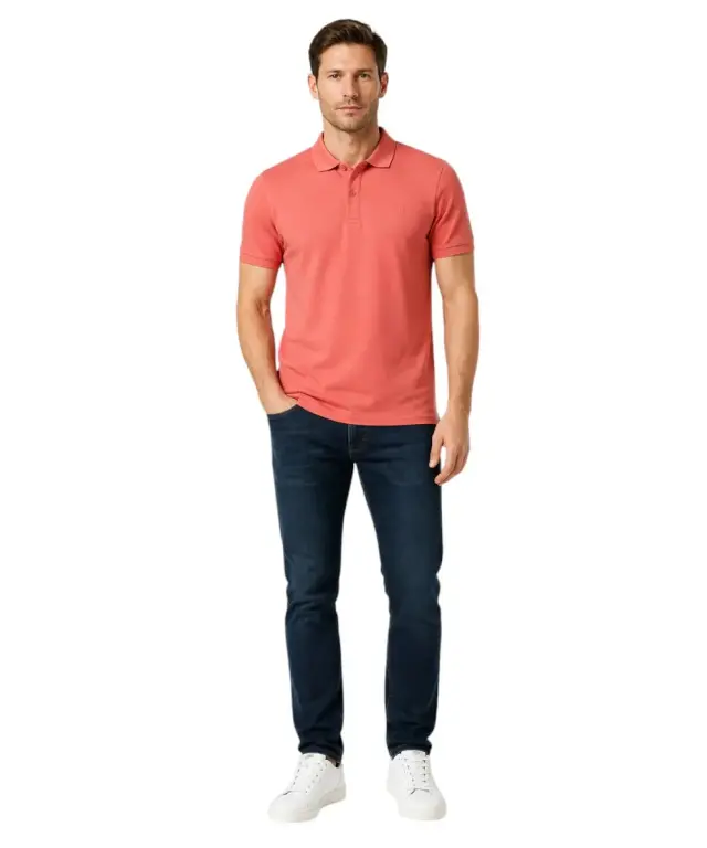 Rifle- Ανδρικό T-shirt Polo RFP249-CILIEG Κόκκινο - M