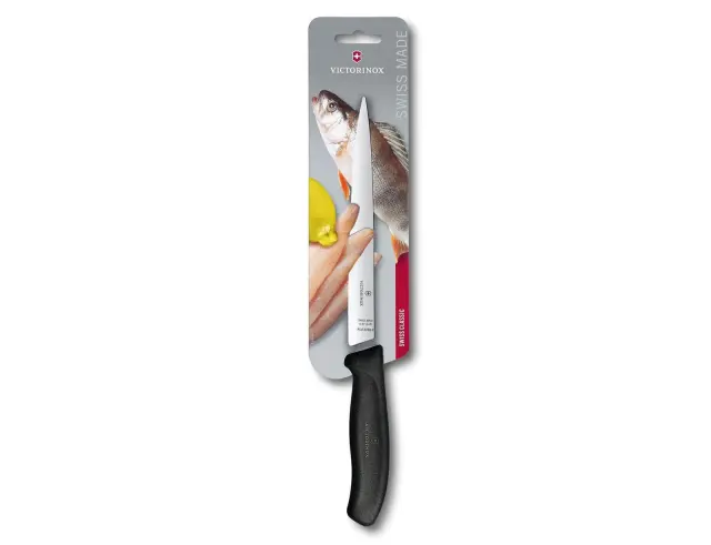 Μαχαίρι φιλεταρίσματος Victorinox Swiss Classic με εύκαμπτη λάμα και μήκος λεπίδας 20cm - Black6.8713.20B 2