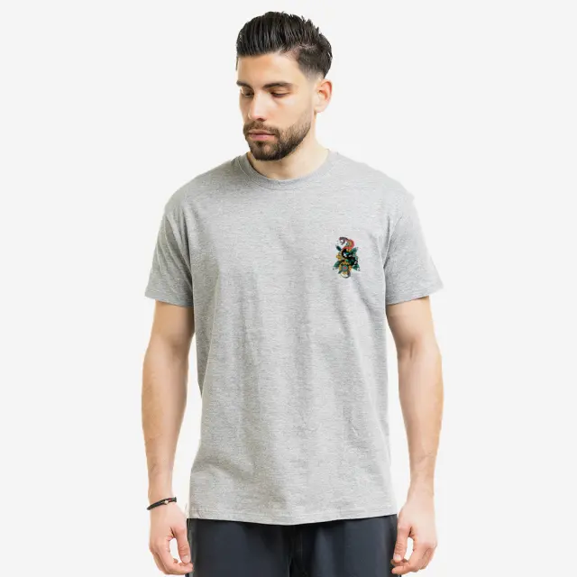 T-shirt Noshame® Signature Γκρί με Τύπωμα Snake - 122338 - XXL