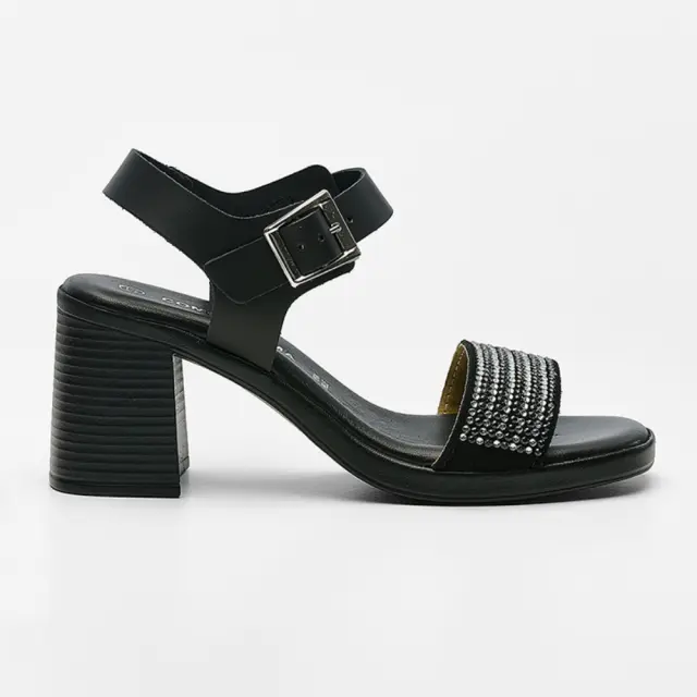 Comodissima Πέδιλα Γυναικείο δέρμα Μαύρο COM/398120 NERO/NERO