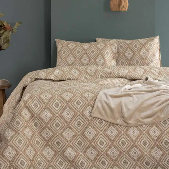 Σετ Παπλωματοθήκη Υπέρδιπλη Flannel Beauty 240x250 FB0238