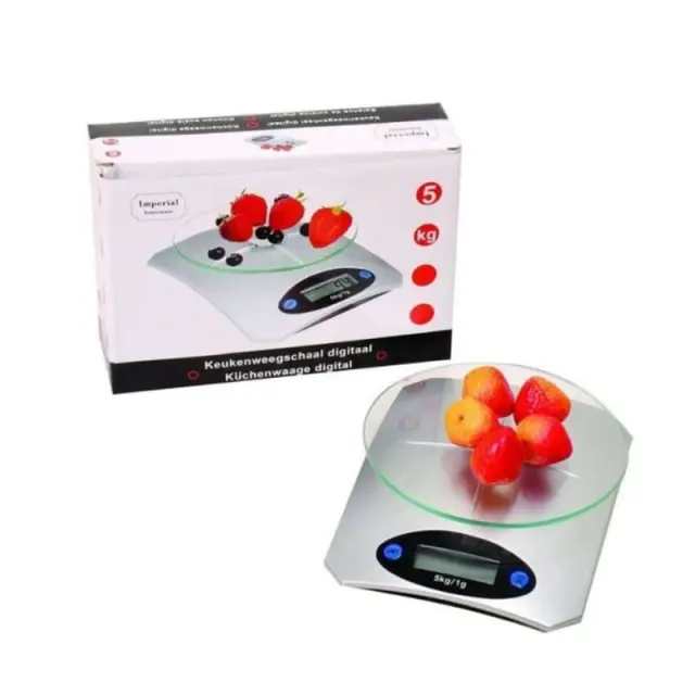 Imperial Ψηφιακή Ζυγαριά Κουζίνας 1gr/5kg Ασημί - Digital kitchen scale 55002