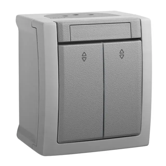 Pacific Grey (Quick Connection) Two Gang Switch-Two Way Switch
