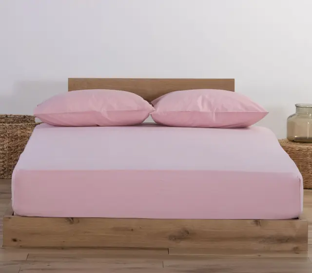 Nef-Nef Homeware Κατωσέντονο Μακό Διπλό Με Λάστιχο Jersey Χωρίς Μαξιλαροθήκες 140x200+30 Pink