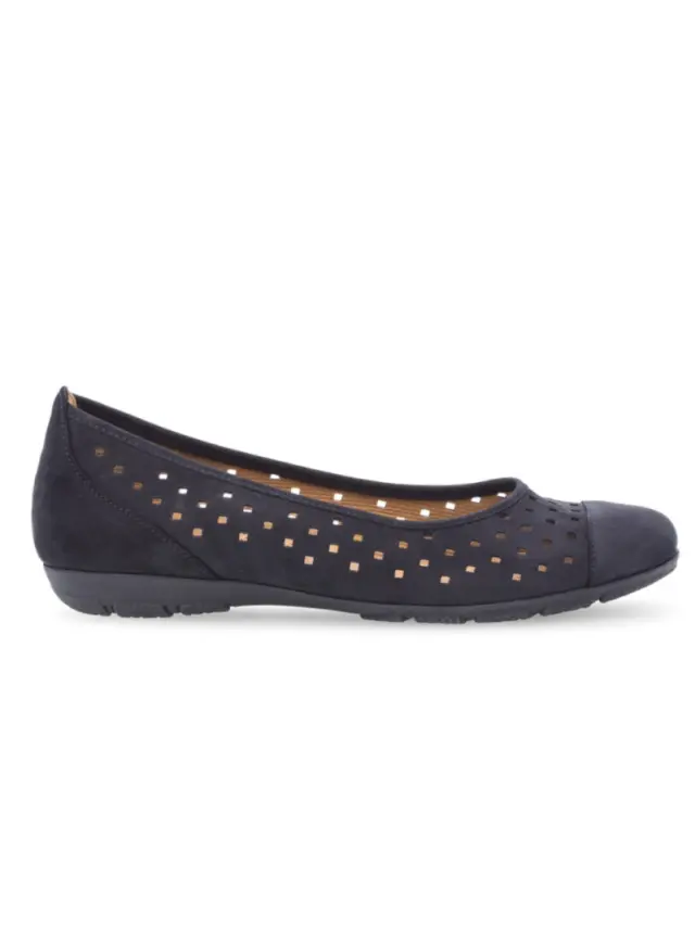 Gabor Μπαλαρίνες Γυναικείο δέρμα Nubuck Μπλέ GAB/64169 16-NIGHTBLUE 3