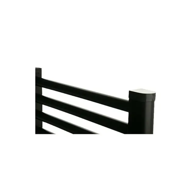 Splendid Elegant Round Ίσια Πετσετοκρεμάστρα Μπάνιου 1200x600 784kcal/h Μαύρη 2