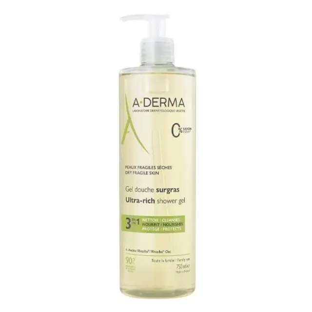 A-Derma Shower Gel Ultra-Rich Τζελ Καθαρισμού για Ξηρό Δέρμα 500ml