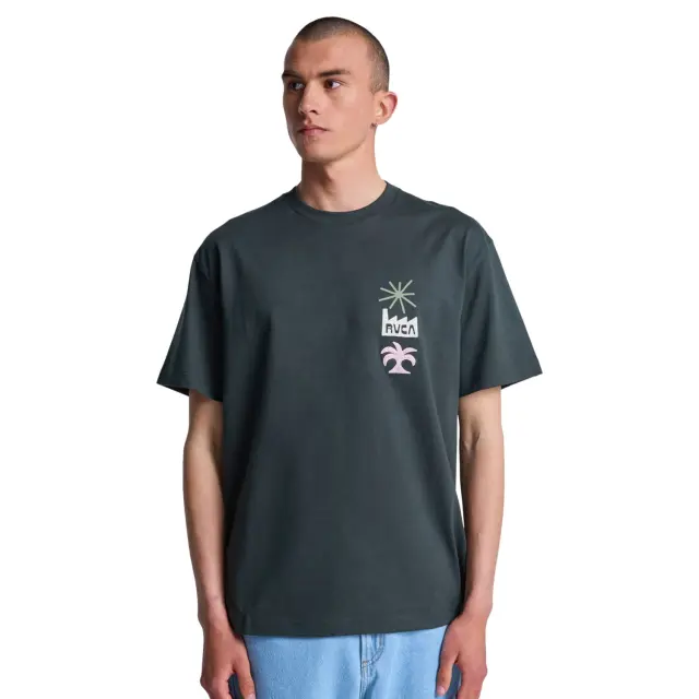 RVCA Mirage SS Μπλούζα Ανδρικό Pirate Black Pirate Black - XL