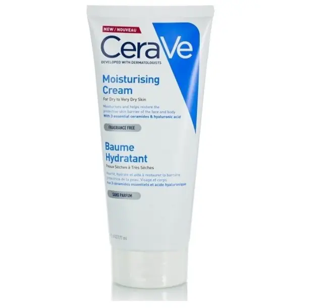 CeraVe Moisturizing Cream Ενυδατική Κρέμα Προσώπου και Σώματος Κατάλληλη για Ξηρό εως Πολύ Ξηρό Δέρμα, 177ml