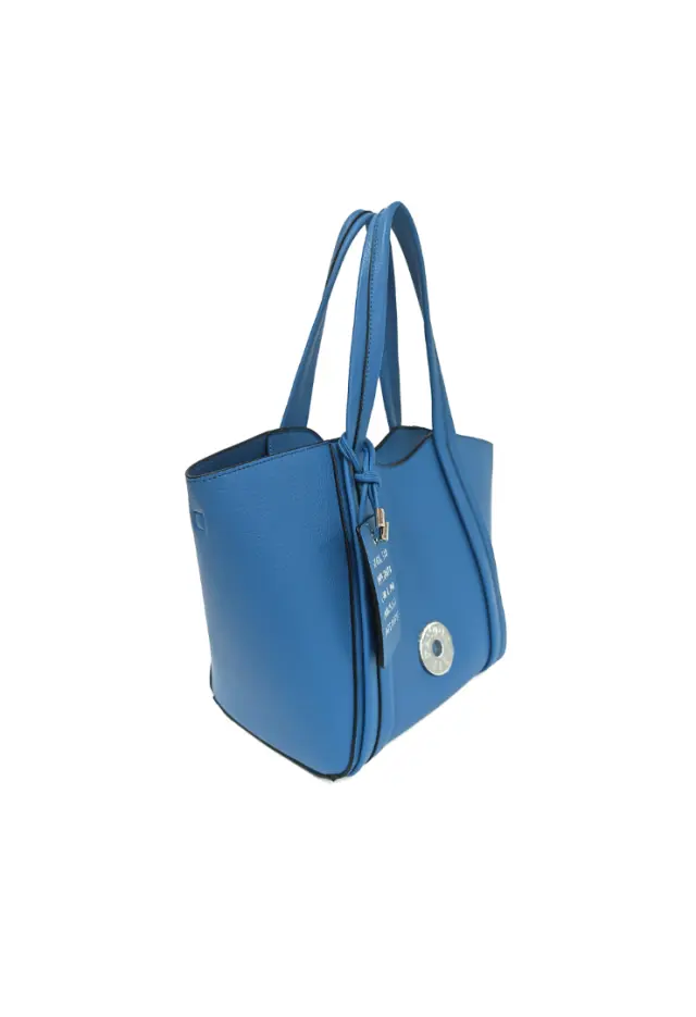 LE PANDORINE - Vicky shopping bag with decorative blue tag 2