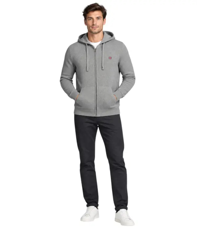 Norway Nautical School - Ανδρική Πλεκτή Ζακέτα 843105-GREY Γκρι 2