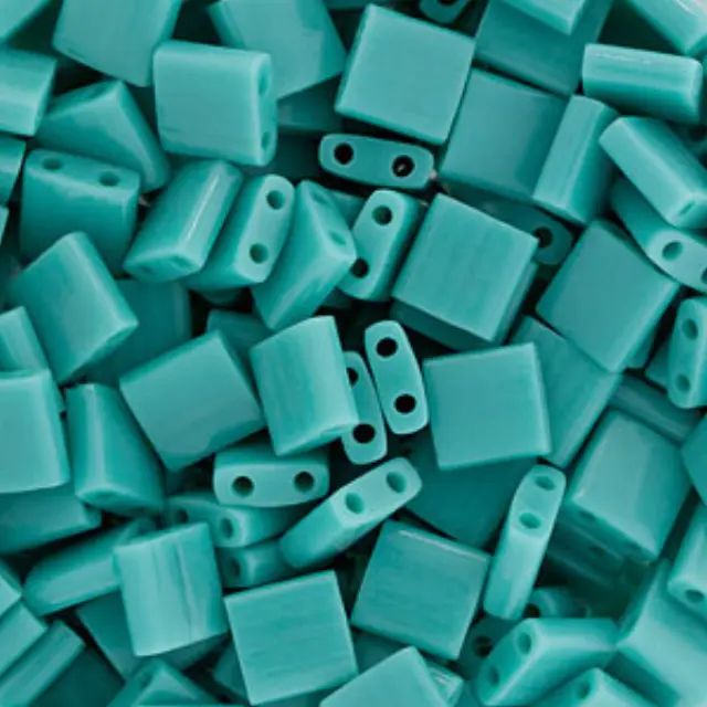 Χάντρα Miyuki Tila No412 Opaque Turquoise Green ~7gr