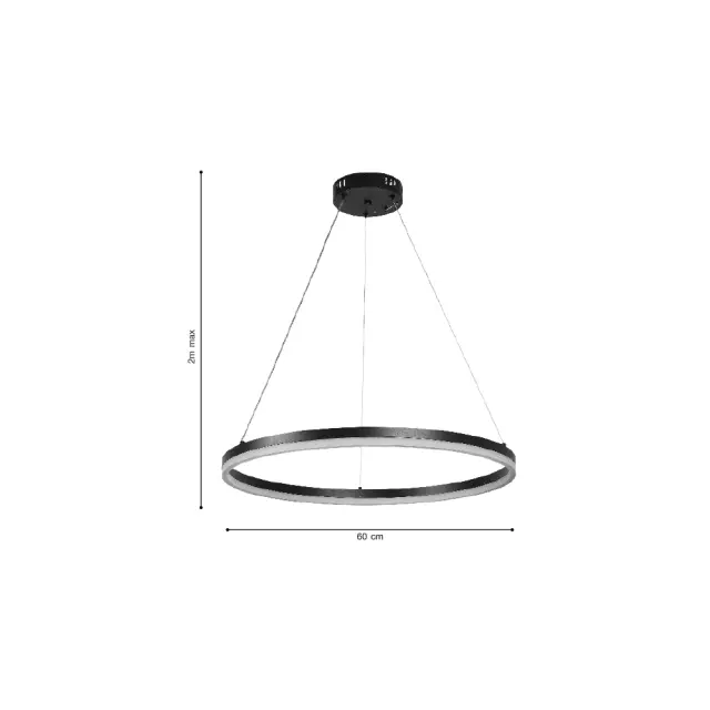 Inlight Κρεμαστό φωτιστικό LED 45W 3CCT (by switch on base) D:60cm (6095-C-Silver) 2