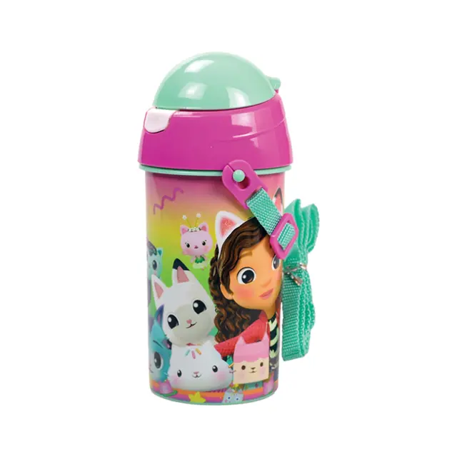 Gim Παγούρι Πλαστικό με Καλαμάκι 500ml Gabby (574-10209)