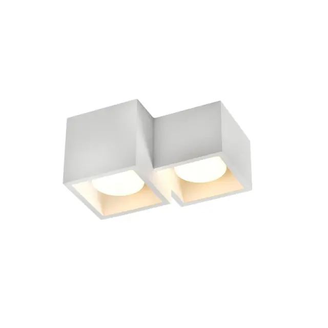 AcaLights ΓΥΨΙΝΟ 2 ΤΕΤΡΑΓΩΝA Φ/Σ ΟΡΟΦΗΣ ΦΥΣΙΚΟ 265*235*150 GENI 2*GX53
