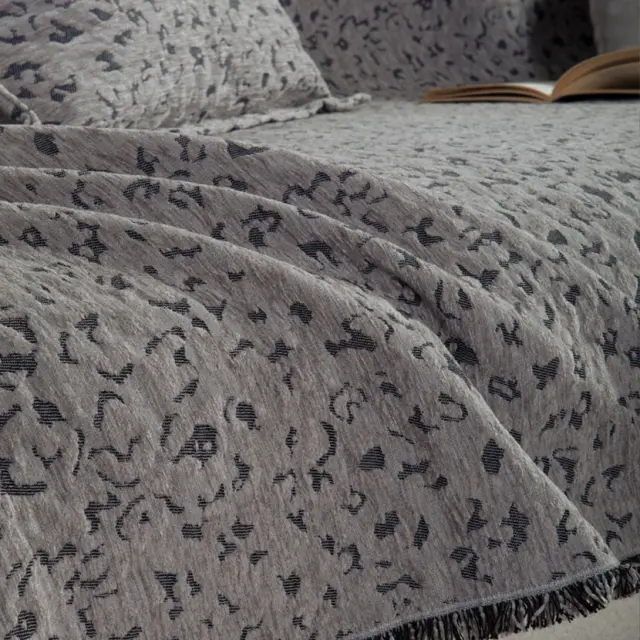 Ριχτάρι Πολυθρόνας Leopard 170x180 Nef Nef Homeware, 58%ΑΚΡ-25%BAMB-17% ΠΟΛ - GREY (041405) 2
