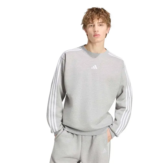 adidas Sportswear Men's 3Stripes Fleece Sweatshirt Γκρι KY4158 (adidas Sportswear)
