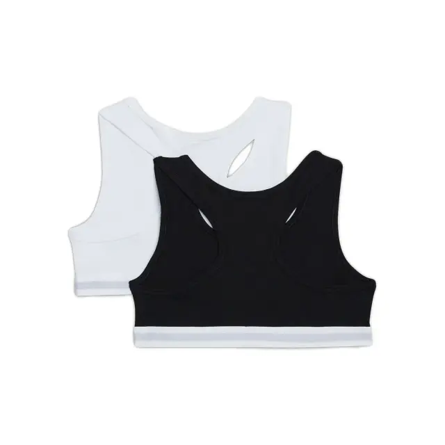Tommy Hilfiger Παιδικό Μπουστάκι Κορίτσι TH Original Racerback - Διπλό Πακέτο, Χρώμα Λευκό-Μαύρο 2