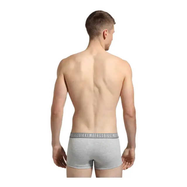 Bikkembergs Ανδρικό Boxer Classic Stretch Cotton - Τριπλό Πακέτο, Χρώμα Γκρι 3