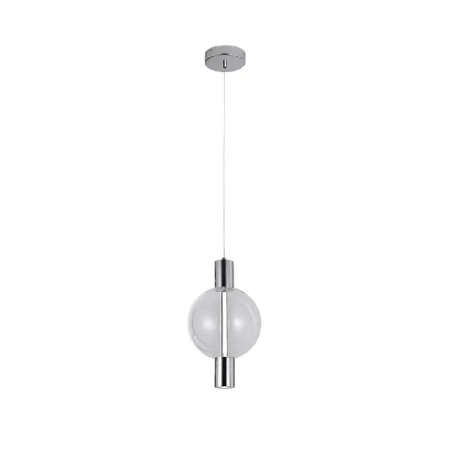 ΚΡΕΜΑΣΤΟ ΦΩΤΙΣΤΙΚΟ ACA HM25139SM ΧΡΩΜΙΟ ΔΙΑΦΑΝΕΣ LED 5W + DOWNLIGHT 5W 3000K IP20 D20XH120CM / HM25139SM
