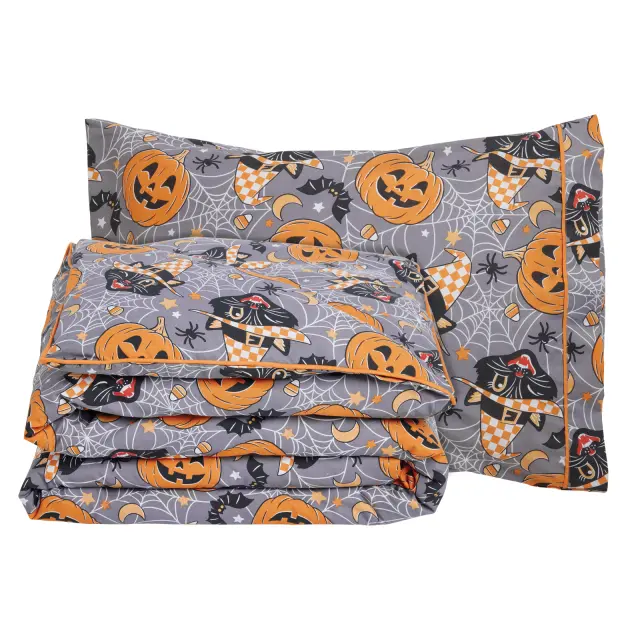 Σετ Παπλωματοθήκη 160x240 Μονή Kid Das Home 4968 Orange-Grey 70% Βαμβάκι-30% Πολυέστερ 3