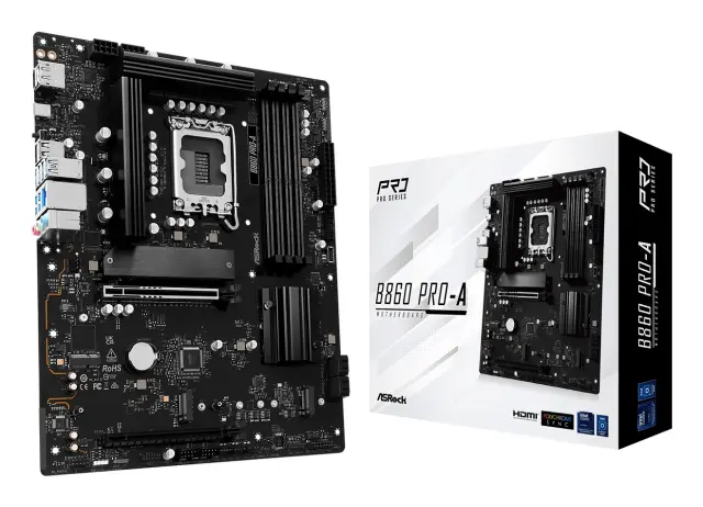 Asrock B860 Pro-A Intel B860 LGA 1851 (Socket V1) ATX