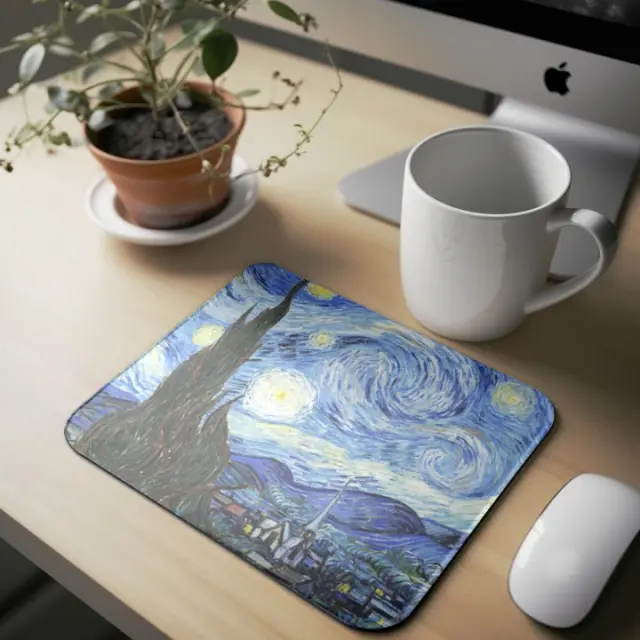 Mousepad ( still van gogh -35 ) Διαστάσεις: 23cm(μήκος) x 20cm (ύψος)