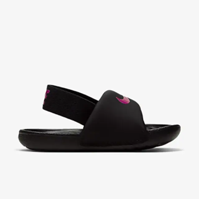 Nike Kawa Slide (TD) (BV1094-008) - Μαύρο-Ροζ - 26