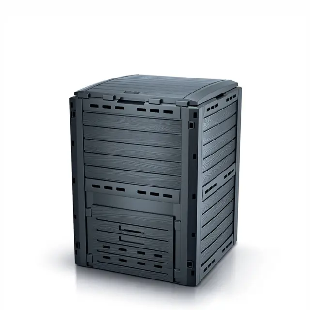 Prosperplast IKL280-S433 Κομποστοποιητής-Composter 280lt 60x60x100Ycm Ανθρακί με Όψη ξύλου / 103780