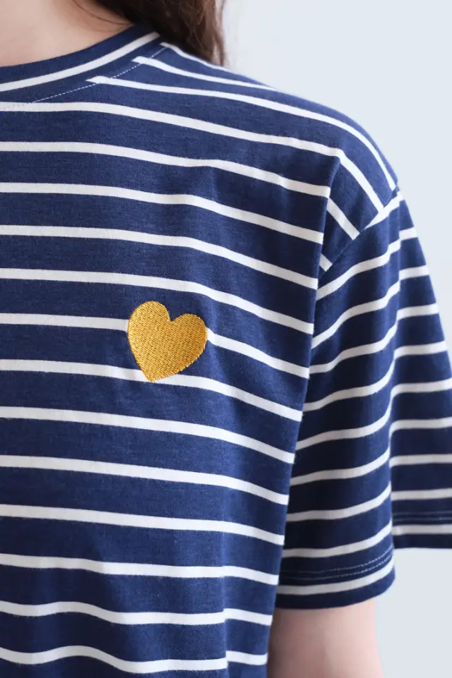 COMPANIA FANTASTICA T-SHIRT (63C/42012 NAVY BLUE-WHITE) - XL 3