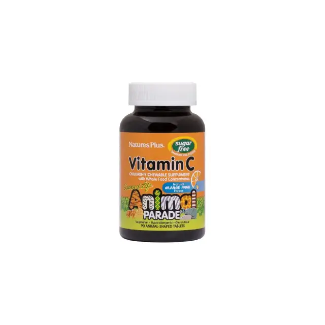 Nature's Plus Animal Parade Vitamic C, Παιδικές Μασώμενες Ταμπλέτες με Βιταμίνη C, 90 tabs