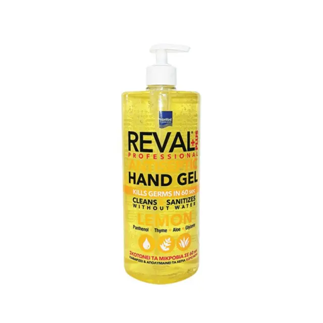 InterMed Reval Plus Professional Αντισηπτικό Gel Χεριών με Άρωμα Λεμόνι 1000ml 1L