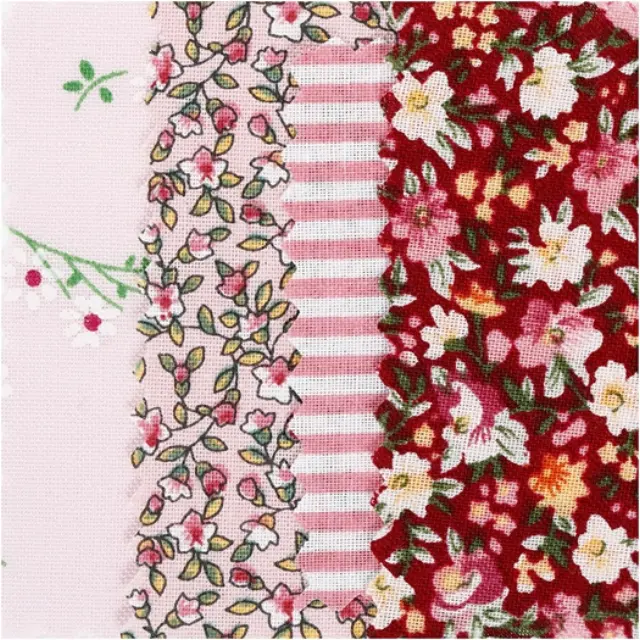 Υφάσματα Patchwork, rose, 45x55cm, 4 τεμ.