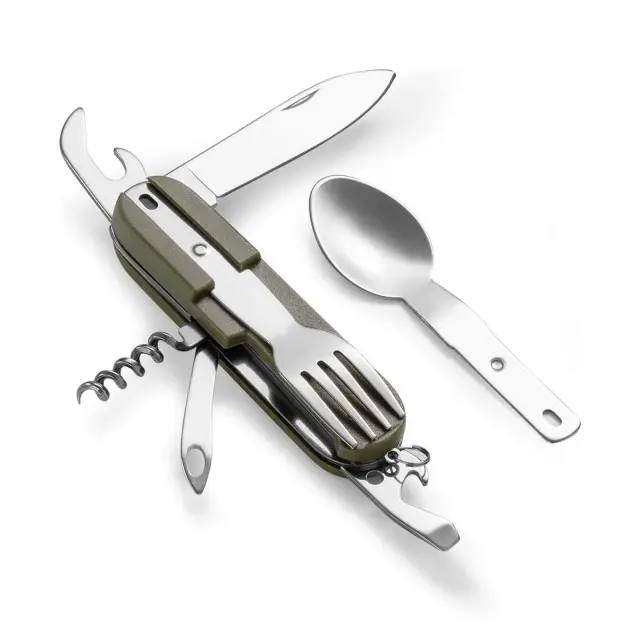 TAC MAVEN Olaf Camping Utensils-Πολυεργαλείο Ανοξείδωτο Χακί - 06-Χακί-Olive Green