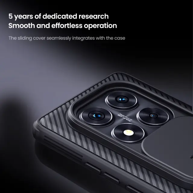 Nillkin CamShield PRO Hard Case for Xiaomi Redmi Note 14 Pro 5G/Poco X7 5G Black 3