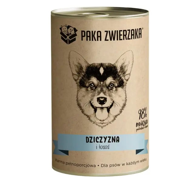 PAKA ZWIERZAKA Game and salmon - wet dog food - 400g